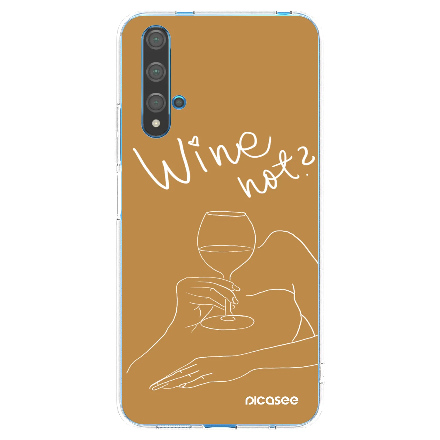 Picasee átlátszó szilikon tok az alábbi mobiltelefonokra Huawei Nova 5T - Wine not