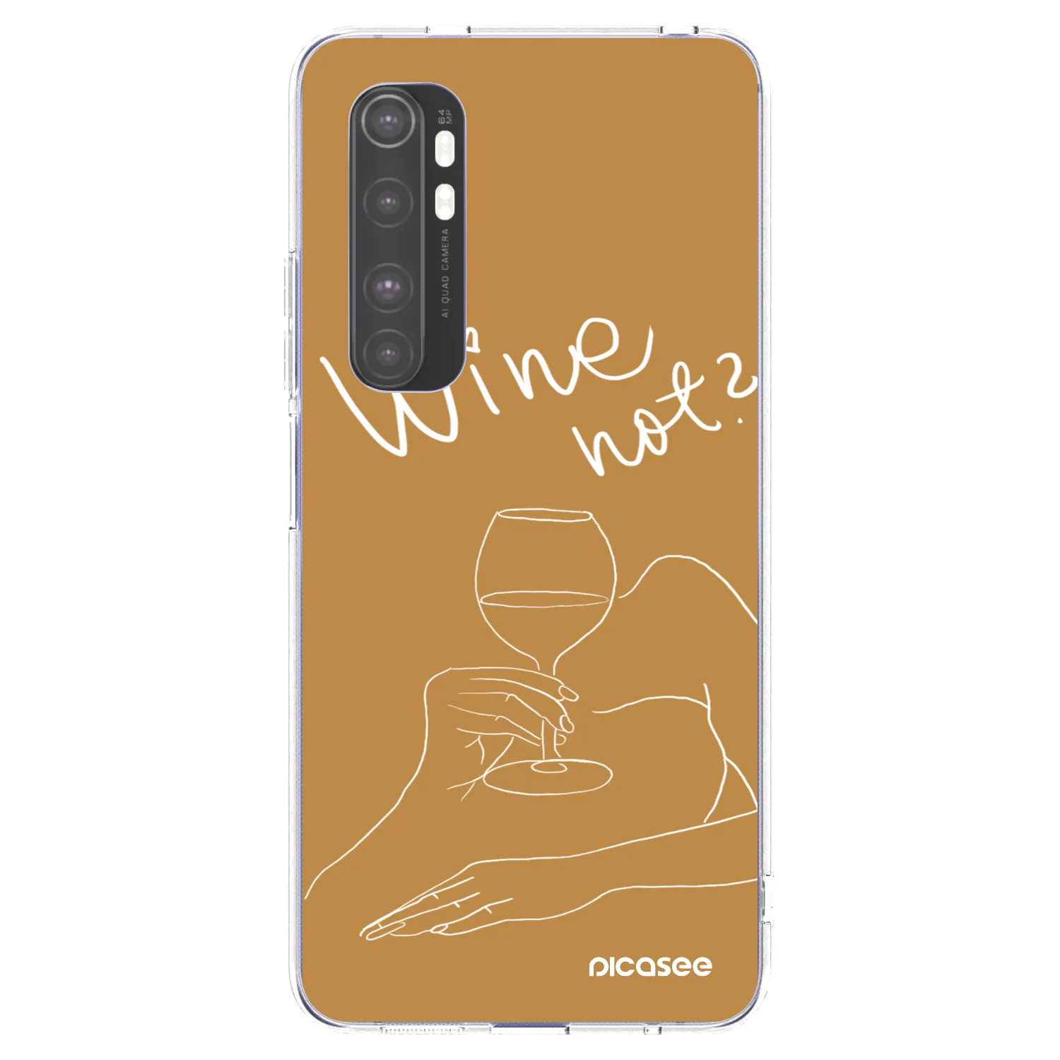 Picasee átlátszó szilikon tok az alábbi mobiltelefonokra Xiaomi Mi Note 10 Lite - Wine not