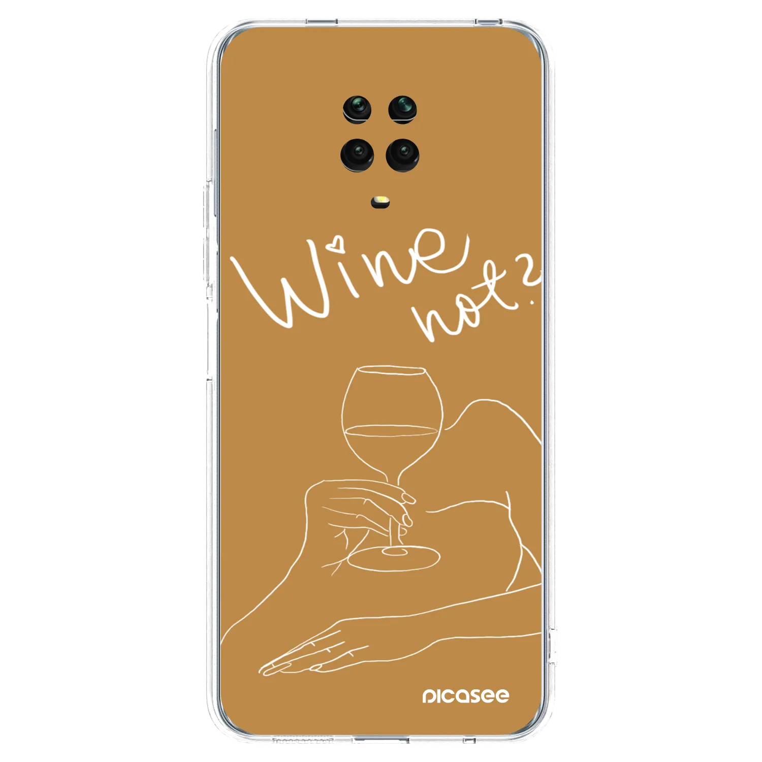 Picasee átlátszó szilikon tok az alábbi mobiltelefonokra Xiaomi Redmi Note 9S - Wine not
