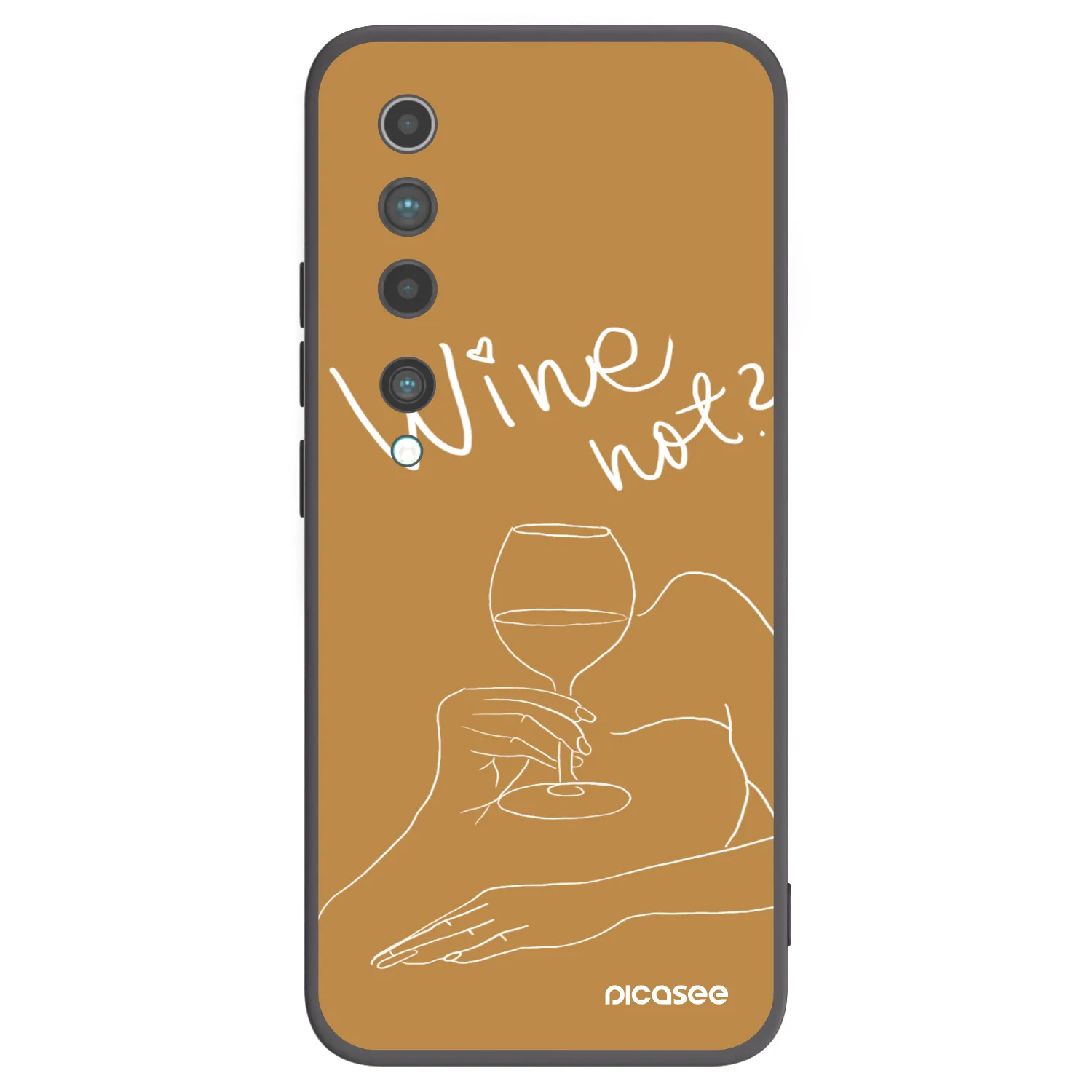 Picasee fekete szilikon tok az alábbi mobiltelefonokra Xiaomi Mi 10 - Wine not