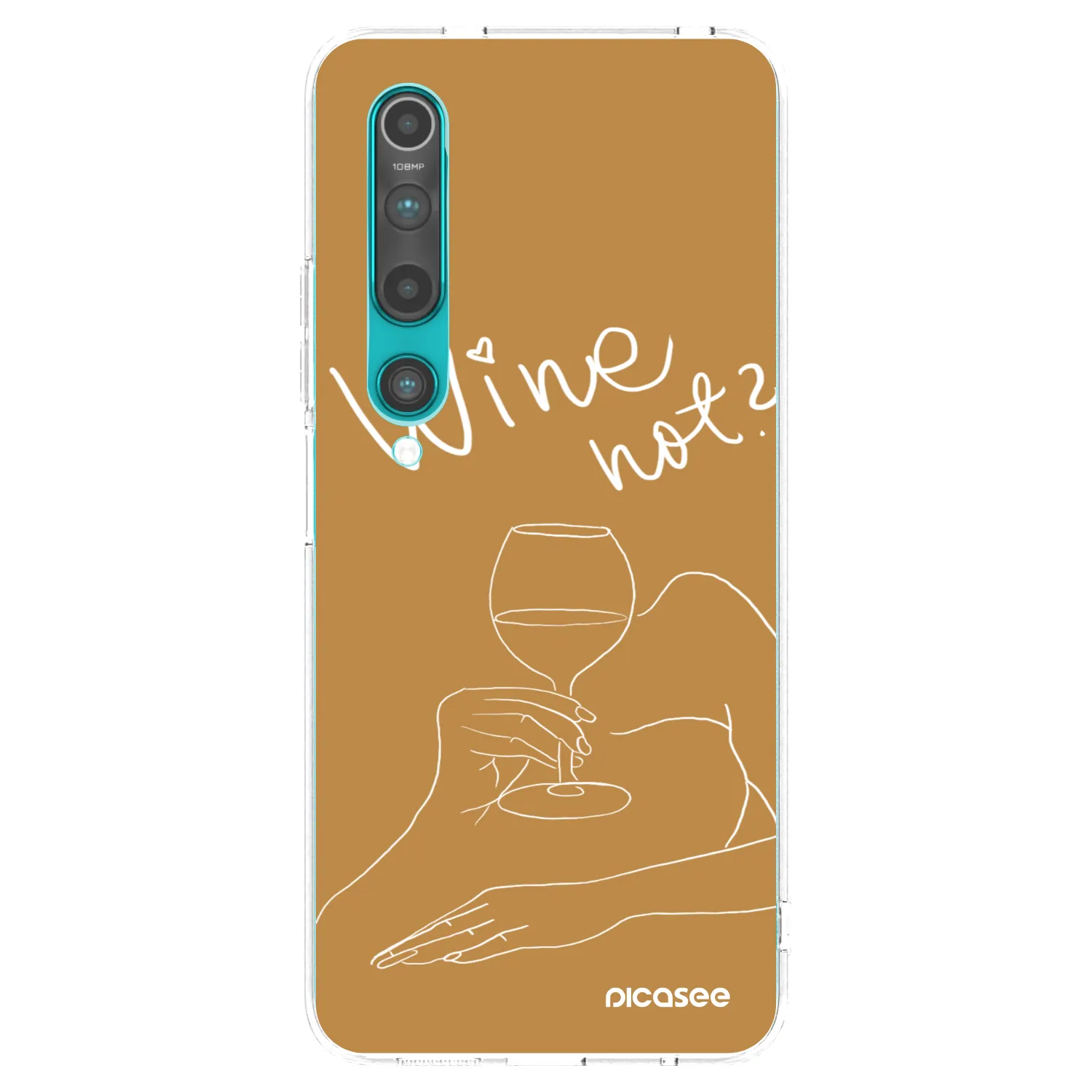 Picasee átlátszó szilikon tok az alábbi mobiltelefonokra Xiaomi Mi 10 - Wine not