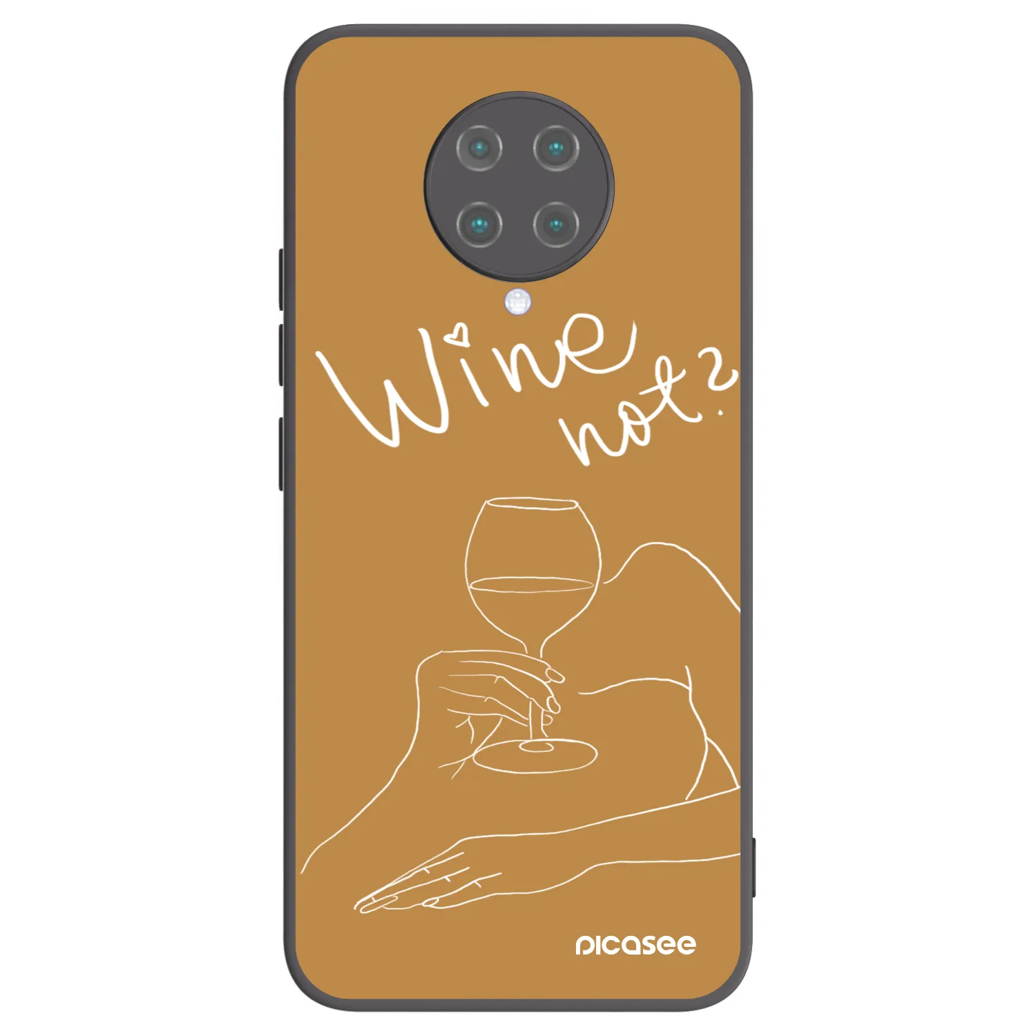 Picasee fekete szilikon tok az alábbi mobiltelefonokra Xiaomi Poco F2 Pro - Wine not