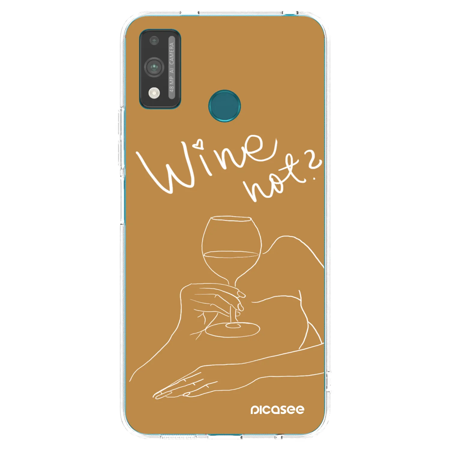 Picasee átlátszó szilikon tok az alábbi mobiltelefonokra Honor 9X Lite - Wine not
