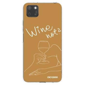 Picasee átlátszó szilikon tok az alábbi mobiltelefonokra Huawei Y5P - Wine not