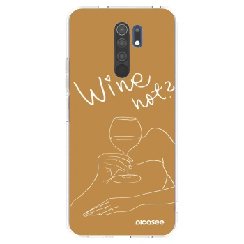 Picasee átlátszó szilikon tok az alábbi mobiltelefonokra Xiaomi Redmi 9 - Wine not