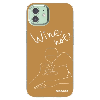Picasee átlátszó szilikon tok az alábbi mobiltelefonokra Apple iPhone 12 Pro - Wine not