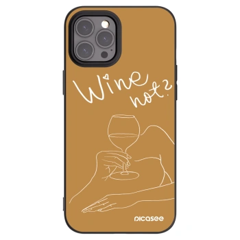 Picasee fekete szilikon tok az alábbi mobiltelefonokra Apple iPhone 12 Pro Max - Wine not