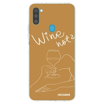 Picasee átlátszó szilikon tok az alábbi mobiltelefonokra Samsung Galaxy M11 - Wine not