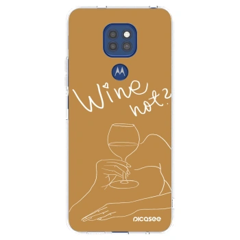 Picasee átlátszó szilikon tok az alábbi mobiltelefonokra Motorola Moto G9 Play - Wine not
