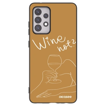Picasee fekete szilikon tok az alábbi mobiltelefonokra Samsung Galaxy A52 5G A525F - Wine not