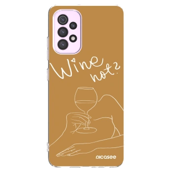 Picasee átlátszó szilikon tok az alábbi mobiltelefonokra Samsung Galaxy A32 5G A326B - Wine not