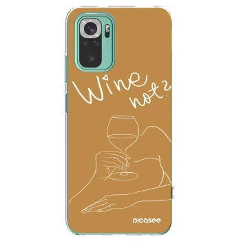 Picasee átlátszó szilikon tok az alábbi mobiltelefonokra Xiaomi Redmi Note 10 Pro - Wine not