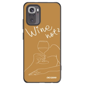 Picasee fekete szilikon tok az alábbi mobiltelefonokra Xiaomi Redmi Note 10S - Wine not