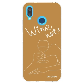 Picasee átlátszó szilikon tok az alábbi mobiltelefonokra Huawei P20 Lite - Wine not