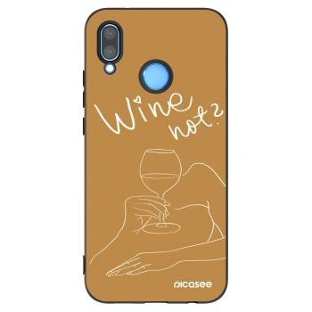 Picasee fekete szilikon tok az alábbi mobiltelefonokra Huawei P20 Lite - Wine not