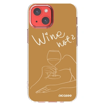 Picasee átlátszó szilikon tok az alábbi mobiltelefonokra Apple iPhone 13 mini - Wine not