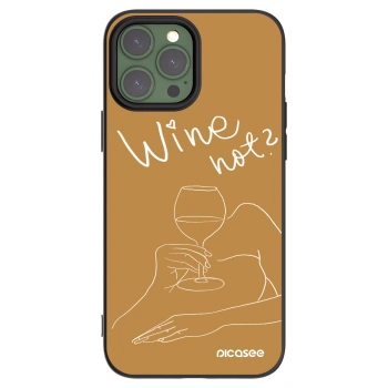 Picasee fekete szilikon tok az alábbi mobiltelefonokra Apple iPhone 13 Pro Max - Wine not