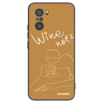 Picasee fekete szilikon tok az alábbi mobiltelefonokra Xiaomi Poco F3 - Wine not