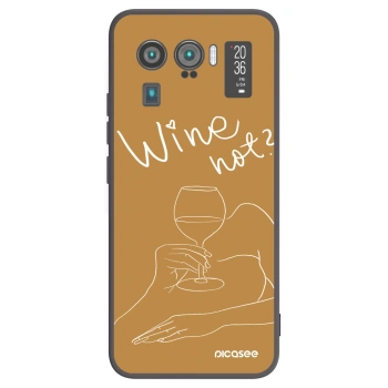 Picasee fekete szilikon tok az alábbi mobiltelefonokra Xiaomi Mi 11 Ultra - Wine not