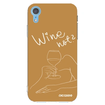 Picasee átlátszó szilikon tok az alábbi mobiltelefonokra Apple iPhone XR - Wine not