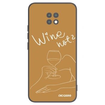 Picasee fekete szilikon tok az alábbi mobiltelefonokra Xiaomi Redmi Note 9T - Wine not