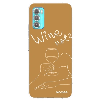 Picasee átlátszó szilikon tok az alábbi mobiltelefonokra Motorola Moto G60 - Wine not