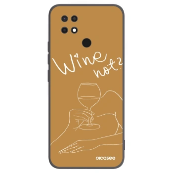 Picasee fekete szilikon tok az alábbi mobiltelefonokra Xiaomi Redmi 10C - Wine not