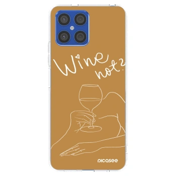 Picasee átlátszó szilikon tok az alábbi mobiltelefonokra Honor X8 4G - Wine not