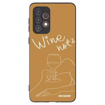 Picasee fekete szilikon tok az alábbi mobiltelefonokra Samsung Galaxy A33 5G A336 - Wine not