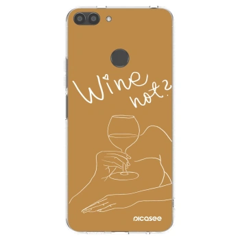 Picasee átlátszó szilikon tok az alábbi mobiltelefonokra Huawei P Smart - Wine not