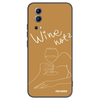 Picasee fekete szilikon tok az alábbi mobiltelefonokra Vivo Y52 5G - Wine not