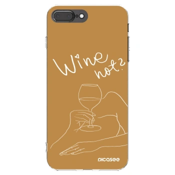 Picasee átlátszó szilikon tok az alábbi mobiltelefonokra Apple iPhone 8 Plus - Wine not