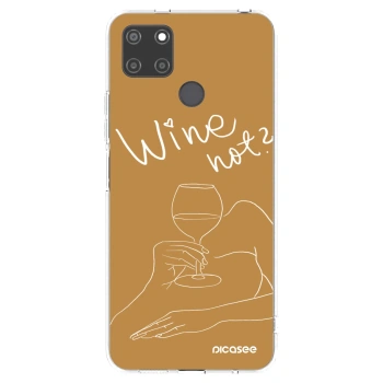 Picasee átlátszó szilikon tok az alábbi mobiltelefonokra Realme C21Y - Wine not