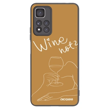 Picasee fekete szilikon tok az alábbi mobiltelefonokra Xiaomi Redmi Note 11 Pro+ 5G - Wine not