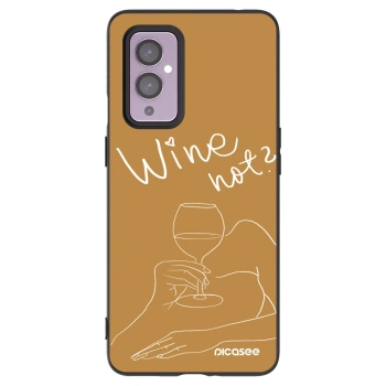Picasee fekete szilikon tok az alábbi mobiltelefonokra OnePlus 9 - Wine not