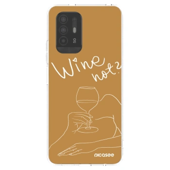 Picasee átlátszó szilikon tok az alábbi mobiltelefonokra OPPO A94 5G - Wine not