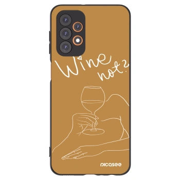 Picasee fekete szilikon tok az alábbi mobiltelefonokra Samsung Galaxy A23 A236B 5G - Wine not