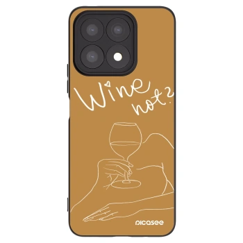 Picasee fekete szilikon tok az alábbi mobiltelefonokra Honor X8a - Wine not