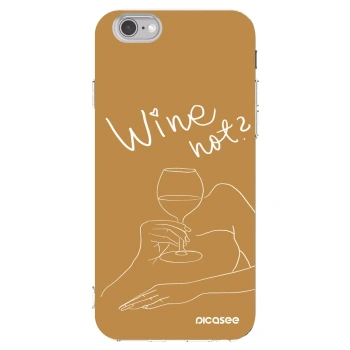 Picasee átlátszó szilikon tok az alábbi mobiltelefonokra Apple iPhone 6/6S - Wine not