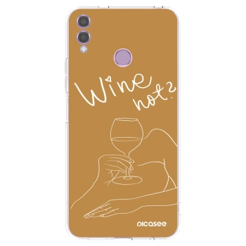 Picasee átlátszó szilikon tok az alábbi mobiltelefonokra Honor 8X - Wine not