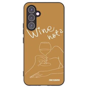 Picasee fekete szilikon tok az alábbi mobiltelefonokra Samsung Galaxy A54 5G A546B - Wine not