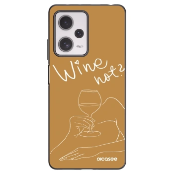 Picasee fekete szilikon tok az alábbi mobiltelefonokra Xiaomi Redmi Note 12 Pro+ 5G - Wine not