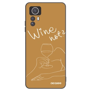 Picasee fekete szilikon tok az alábbi mobiltelefonokra Xiaomi Redmi Note 12S - Wine not