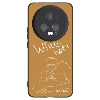 Picasee fekete szilikon tok az alábbi mobiltelefonokra Honor Magic5 Pro - Wine not
