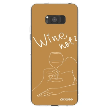 Picasee átlátszó szilikon tok az alábbi mobiltelefonokra Samsung Galaxy S8 G950F - Wine not