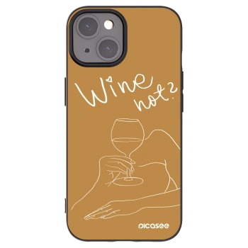 Picasee fekete szilikon tok az alábbi mobiltelefonokra Apple iPhone 15 - Wine not