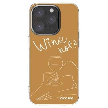 Picasee átlátszó szilikon tok az alábbi mobiltelefonokra Apple iPhone 15 Pro - Wine not