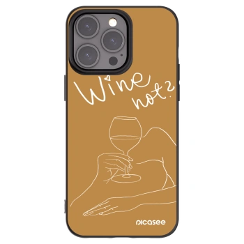 Picasee fekete szilikon tok az alábbi mobiltelefonokra Apple iPhone 15 Pro Max - Wine not