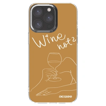 Picasee átlátszó szilikon tok az alábbi mobiltelefonokra Apple iPhone 15 Pro Max - Wine not