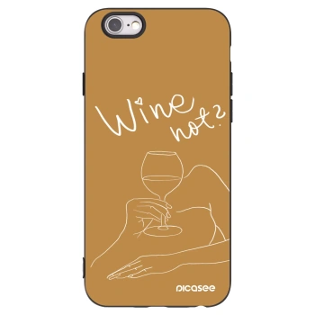Picasee fekete szilikon tok az alábbi mobiltelefonokra Apple iPhone 6/6S - Wine not